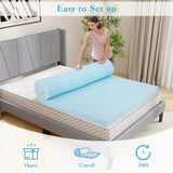 3 Inch Gel-Infused Memory Foam Mattress Topper with Removable Cover