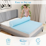 3 Inch Gel-Infused Memory Foam Mattress Topper with Removable Cover