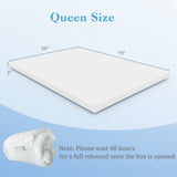 3 Inch Gel-Infused Memory Foam Mattress Topper with Removable Cover