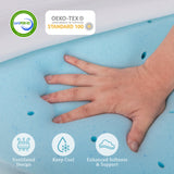 3 Inch Gel-Infused Memory Foam Mattress Topper with Removable Cover