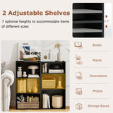 3 Open Shelf Bookcase Modern Storage Display Cabinet