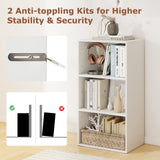 3 Open Shelf Bookcase Modern Storage Display Cabinet