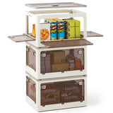 3-Pack Stackable Storage Bins with Lids with 5 Opening Ways