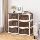 3-Pack Stackable Storage Bins with Lids with 5 Opening Ways