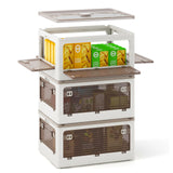 3-Pack Stackable Storage Bins with Lids with 5 Opening Ways