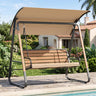 3-Person Porch Swing  Outdoor Swing with Adjustable Canopy