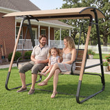 3-Person Porch Swing  Outdoor Swing with Adjustable Canopy