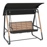 3-Person Porch Swing  Outdoor Swing with Adjustable Canopy