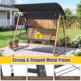 3-Person Porch Swing  Outdoor Swing with Adjustable Canopy