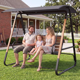 3-Person Porch Swing  Outdoor Swing with Adjustable Canopy