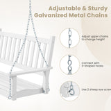 3-Person Wooden Outdoor Porch Swing with 800 lbs Weight Capacity