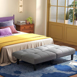 3-Piece Bedroom Bundle: Bedside Table with 3 Drawers+Modern Accent Chair+Convertible Folding Futon Sofa Bed