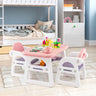 Kids Table and Chair Set with Building Blocks