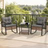 3-Piece Outdoor Rocking Chair Set