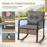 3-Piece Outdoor Rocking Chair Set