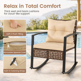 3-Piece Outdoor Rocking Chair Set