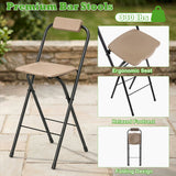 3-Piece Patio Bar Set Outdoor Grill Gazebo and 2 Folding Bar Stools
