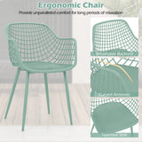 3 Piece Patio Chair Set with PP Seat and Tabletop for Porch