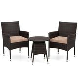 3 Piece Patio Furniture Set Outside Bistro Set for Porch