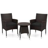 3 Piece Patio Furniture Set Outside Bistro Set for Porch