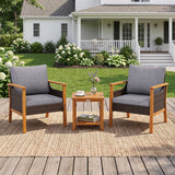 3 Piece Patio Furniture Set-Gray
