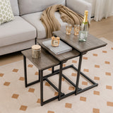 3 Pieces Multifunctional Coffee End Table Set
