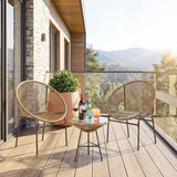 3PCS Patio Acapulco Furniture Bistro Set with GlassTable