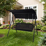 3-Seat Outdoor Patio Swing Chair with Breathable Mesh Fabrics