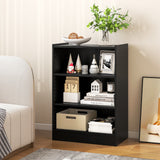 3-Tier Bookcase Open Display Rack Cabinet with Adjustable Shelves