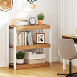 3 Tier Bookshelf Wooden Bookcase with Dual Anti-Tipping Kits