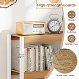 3 Tier Bookshelf Wooden Bookcase with Dual Anti-Tipping Kits