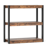 3 Tier Bookshelf Wooden Bookcase with Dual Anti-Tipping Kits