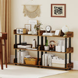 3-Tier Bookshelf with Anti-Tipping Kit and Industrial Storage Unit for Living Room