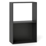 3-Tier Bookshelf with Open Storage Compartment and Freestanding Display Shelf