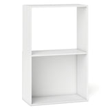 3-Tier Bookshelf with Open Storage Compartment and Freestanding Display Shelf