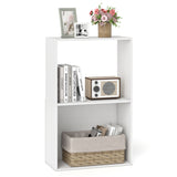 3-Tier Bookshelf with Open Storage Compartment and Freestanding Display Shelf