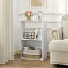3-Tier Bookshelf with Open Storage Compartment and Freestanding Display Shelf