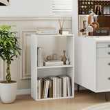 3-Tier Bookshelf with Open Storage Compartment and Freestanding Display Shelf