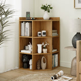 3-Tier Corner Cabinet with Charging Station for Bedroom