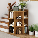 3-Tier Corner Cabinet with Charging Station for Bedroom