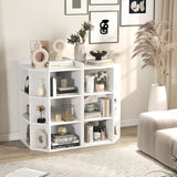 3-Tier Corner Cabinet with Charging Station for Bedroom