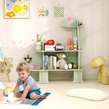 3-Tier Dinosaur Kids Bookshelf for Children-Green