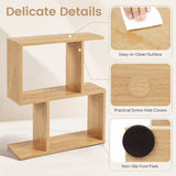 3-Tier Geometric Bookshelf Freestanding Display Shelf Side Table Set of 2