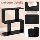 3-Tier Geometric Bookshelf Freestanding Display Shelf Side Table Set of 2