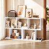 3-Tier Geometric Bookshelf Freestanding Display Shelf Side Table Set of 2