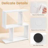 3-Tier Geometric Bookshelf Freestanding Display Shelf Side Table Set of 2