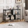 3-Tier Horizontal Cubby Bookshelf with Open Shelves