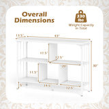 3-Tier Horizontal Cubby Bookshelf with Open Shelves