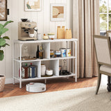 3-Tier Horizontal Cubby Bookshelf with Open Shelves