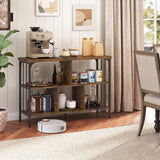 3-Tier Horizontal Cubby Bookshelf with Open Shelves